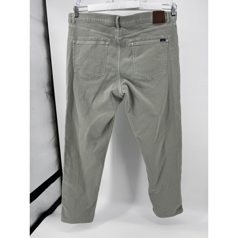 Faherty 5-Pocket Pants Mens 40 Green Stretch Cotton Lyocell Straight Leg - Picture 3 of 14